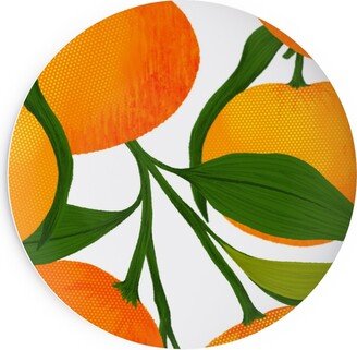 Salad Plates: Tangerine Dreams - Orange On White Salad Plate, Orange