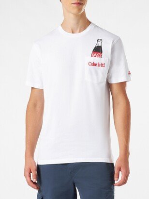 Man Cotton T-shirt With Embroidery Coca Cola Special Edition