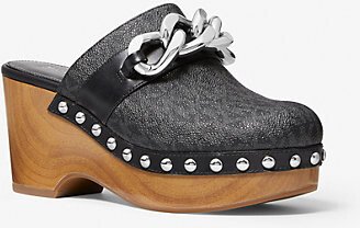 Scarlett Embellished Logo Platform Clog