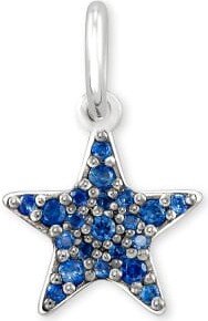 Folds Of Honor Sterling Silver Star Charm in Blue Sapphire