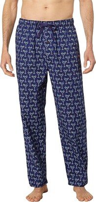 Cotton Woven Pants (Navy Cocktails) Men's Pajama