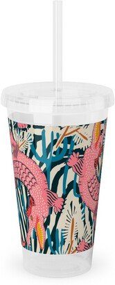 Travel Mugs: Bazaar Cosmic Gator - Multi Acrylic Tumbler With Straw, 16Oz, Multicolor