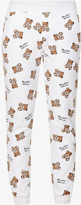 Mens Fantasy Print White 1 Toy Bear Graphic-print Stretch-cotton Pyjama Bottoms