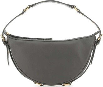 Curved Zipped Shoulder Bag