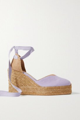 Net Sustain Chiara 80 Canvas Wedge Espadrilles - Purple