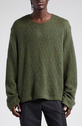 Oversize Pointelle Double Lock Sweater