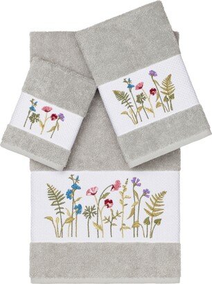 Linum Home Serenity 3-Pc. Embellished Towel Set