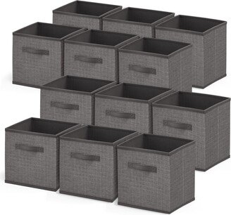 Nestl Foldable Fabric Cube Storage Bins with Handles - 12 Pack