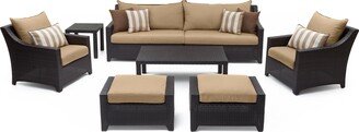 Deco 8 Piece Sunbrella Outdoor Patio Sofa & Club Set - Maxim Beige