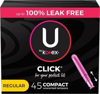 U by Kotex Click Compact Unscented Tampons - Regular - 45ct