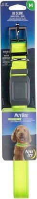 Dog Rechargeable LED Dog Collar - M - Lime/Green