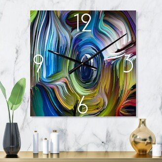 Designart 'Colour Fusion' Modern Large Wall Clock