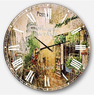 Designart Contemporary Oversized Round Metal Wall Clock - 36 x 36
