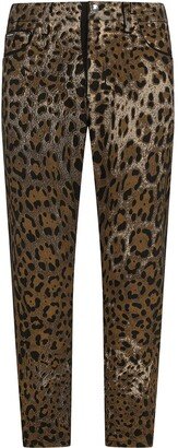 Leopard Print Cropped Trousers