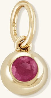 Birthstone Sphere Charm Ruby