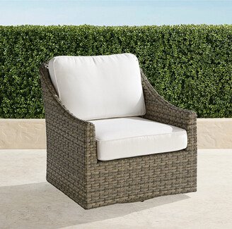 Ashby Swivel Lounge Chair with Cushions in Putty Finish