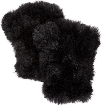 Surell Accessories Faux Fur Knitted Fingerless Mittens-AA