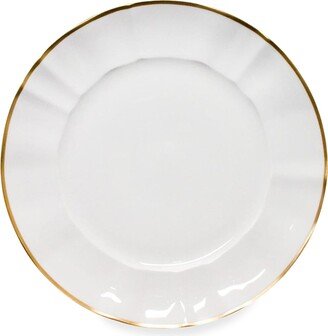 White Charger Plate with Gold Border