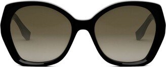 Fendi Eyewear Butterfly Frame Sunglasses-AA