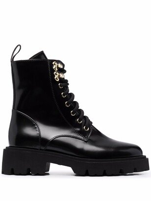 Lace-Up Combat Boots-AH