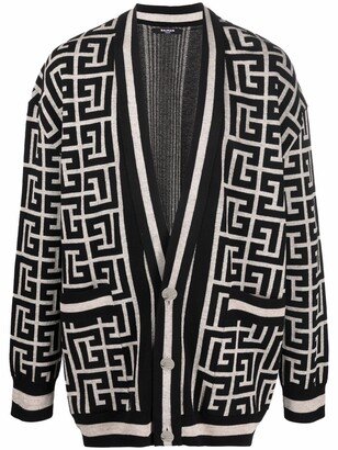 Monogram-Knit Cardigan