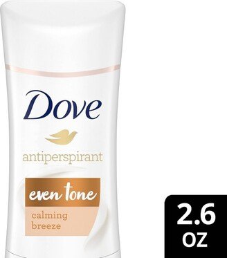 Dove Beauty Even Tone Calming Breeze 48-Hour Antiperspirant & Deodorant Stick - 2.6oz