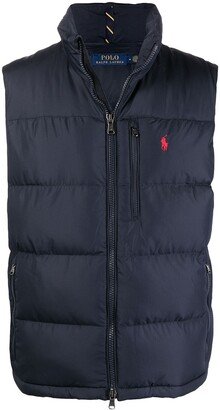 Pony logo padded gilet