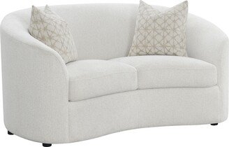 CDecor Rory Latte Upholstered Sloped Arms Loveseat