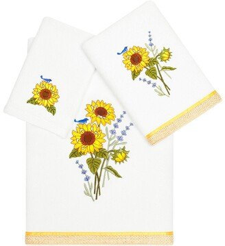 Turkish Cotton Girasol 3Pc Embellished Towel Set-AD