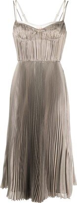 Technical Voile pleated dress