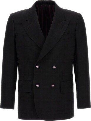 Double-Breasted Tailored Blazer-AJ