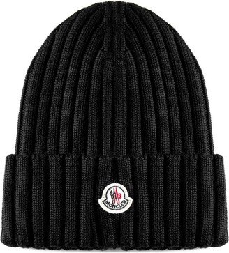 Logo Patch Knitted Beanie-AM