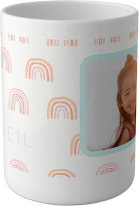 Cups: Bright Rainbows Custom Cup, Green