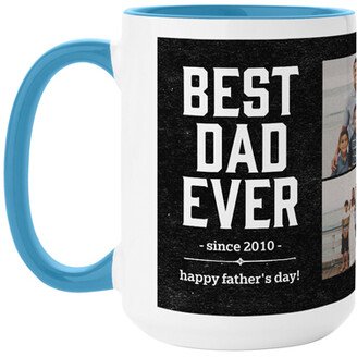 Mugs: Best Dad Mug, Light Blue, 15Oz, Black