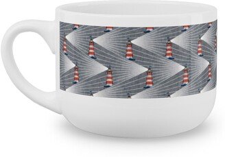 Mugs: Land Ahoy Latte Mug, White, 25Oz, Gray
