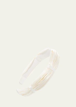 L. Erickson USA Pleated Bouffant Silk Headband