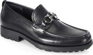 David Gancini Bit Leather Loafers