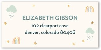 Baby Address Labels: Happy Doodles Boy Address Label, Beige, Address Label, Matte