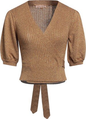 Wrap Cardigans Camel