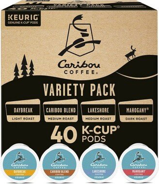 Caribou Coffee Keurig K-Cup Variety Pack Medium Roast Coffee - 40ct