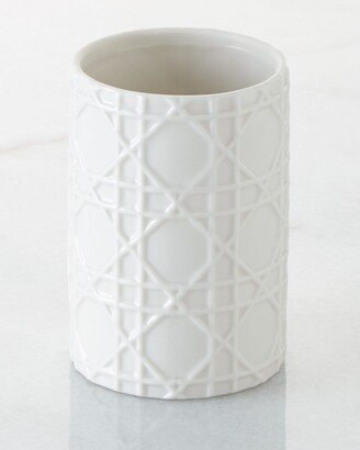 Cane Embossed Porcelain Tumbler