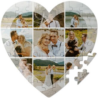 Keepsake Puzzles: Heart Overlay Keepsake Puzzle, Heart, Keepsake, White