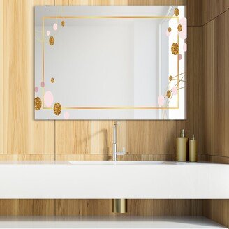 Designart 'Circular Rhythm 9' Glam Mirror - Modern Vanity Printed Mirror