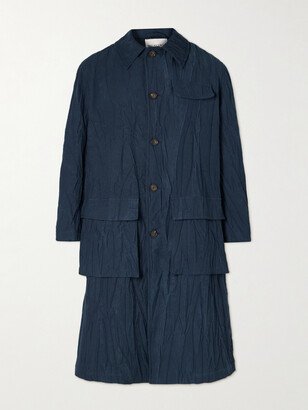 Miles Leon Crinkled Cotton-Twill Coat