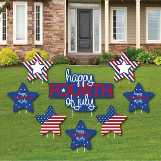 Big Dot Of Happiness 4th of July - Outdoor Lawn Decor - Independence Day Party Yard Signs - Set of 8