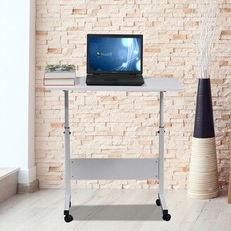 Removable Chipboard Side Table, Computer Table with Baffle