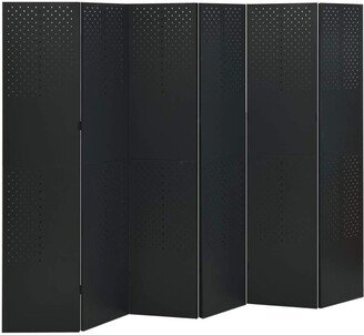 Global Pronex 6-Panel Room Divider Black 94.5