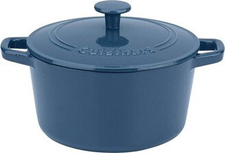 Chef's Classic 3qt Blue Enameled Cast Iron Round Casserole with Cover - CI630-20BG