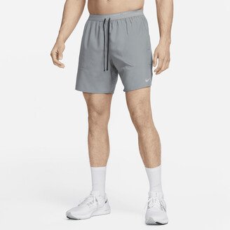 Men's Stride Dri-FIT 7 Brief-Lined Running Shorts in Grey