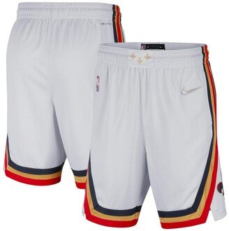 Men's White, Gold New Orleans Pelicans 2021/22 City Edition Swingman Shorts - White, Gold